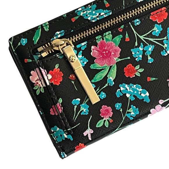 KATE SPADE Medium Stacy Cameron Street Jardin Floral Slim BiFold Leather Wallet - Picture 4 of 13